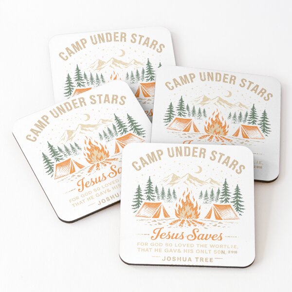 Item preview, Camp Under Stars Jesus Saves Poster designed and sold by Matinez Pink.