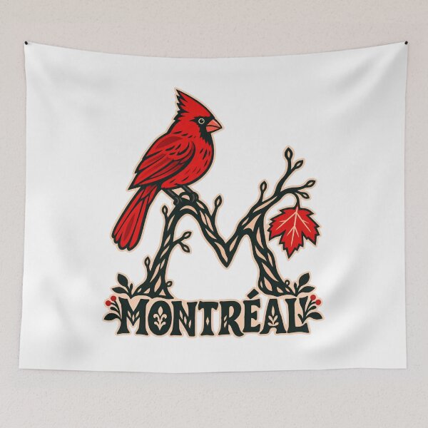 Item preview, Montreal Cardinal on Branchwork M designed and sold by Fenay Designs.