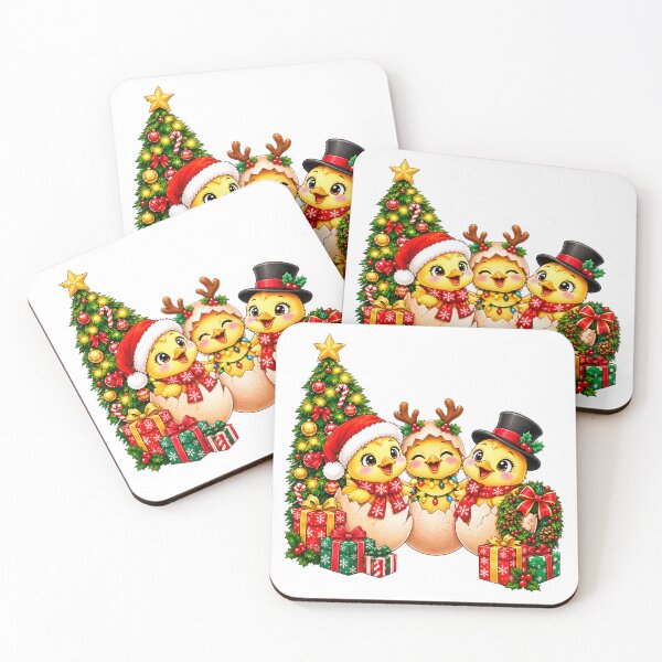 Item preview, Christmas Chicks Trio Santa Funny Chickens eggs Xmas Squad Holiday designed and sold by QuiteOrbit.