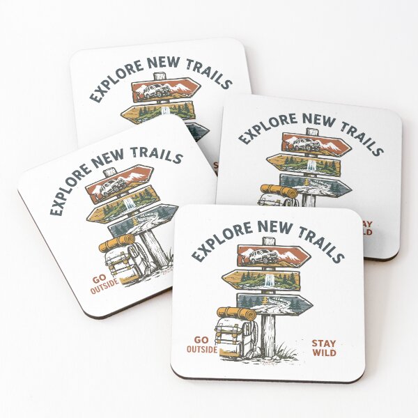 Item preview, Explore New Trails Hiking Backpack Poster designed and sold by Matinez Pink.
