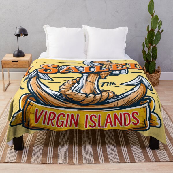 Item preview, I Sailed The Virgin Islands Wood Anchor Orange Text designed and sold by RichardRags.