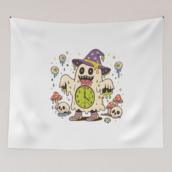 Item preview, Melting Clock Ghost Wizard Poster designed and sold by Matinez Pink.