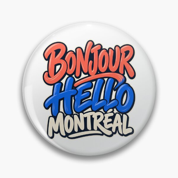 Item preview, Montreal Bonjour Hello Bilingual Brush Lettering designed and sold by Fenay Designs.