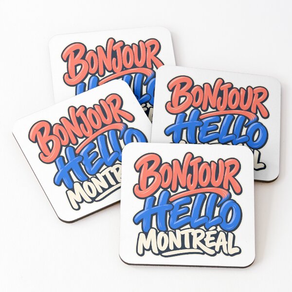 Item preview, Montreal Bonjour Hello Bilingual Brush Lettering designed and sold by Fenay Designs.