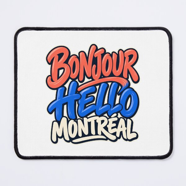 Item preview, Montreal Bonjour Hello Bilingual Brush Lettering designed and sold by Fenay Designs.