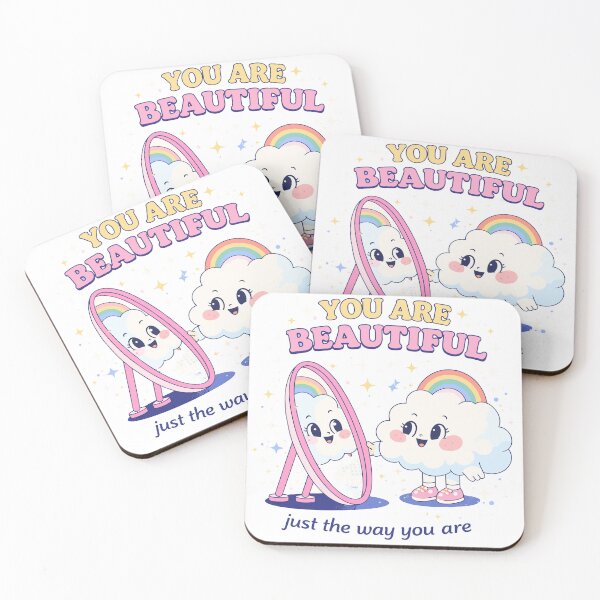 Item preview, You Are Beautiful Cloud Mirror Poster designed and sold by Matinez Pink.