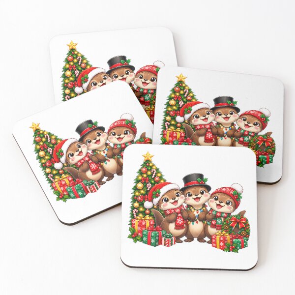 Item preview, Otters Family Group Matching Christmas Squad designed and sold by QuiteOrbit.