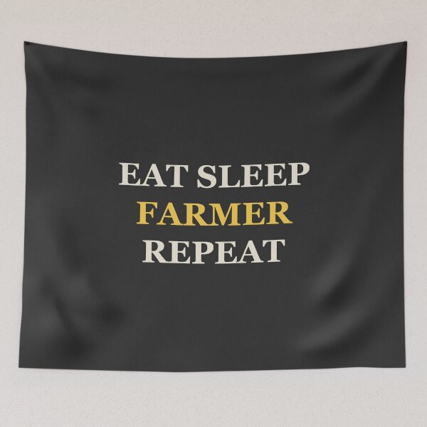 Item preview, Eat Sleep Farmer Repeat - Farmer designed and sold by RetroThreadWorks.