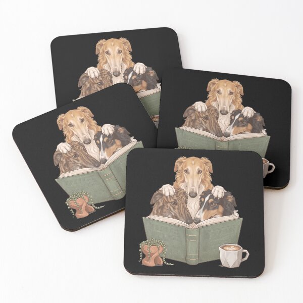 Item preview, Vintage Borzoi Reading Book Funny Dog Lover designed and sold by dian-rody-crest.