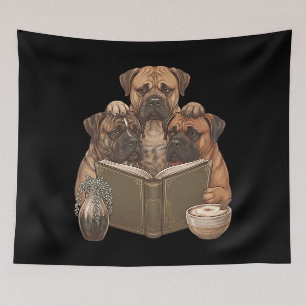 Item preview, Vintage Bullmastiff Reading Book Funny Dog Lover designed and sold by dian-rody-crest.