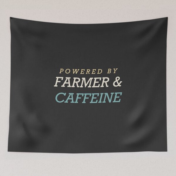 Item preview, Powered By Farmer & Caffeine - Farmer designed and sold by RetroThreadWorks.