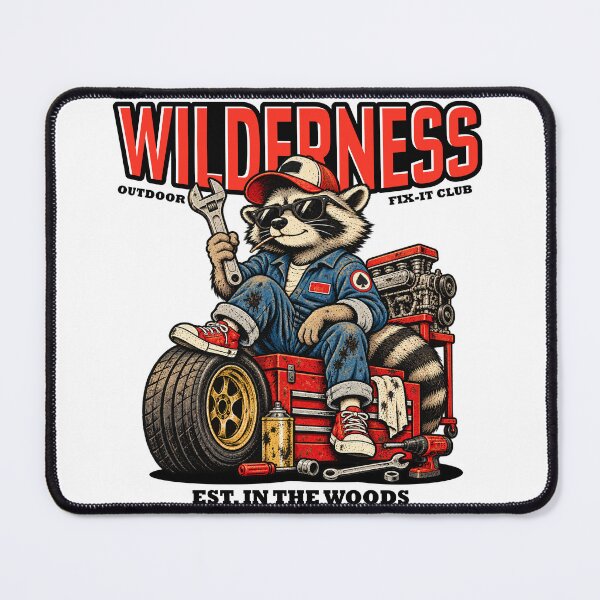Item preview, Wilderness Fix-It Club Raccoon Mechanic  designed and sold by wibawawork.