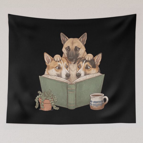 Item preview, Vintage Canaan Dog Reading Book Funny Dog Lover designed and sold by dian-rody-crest.