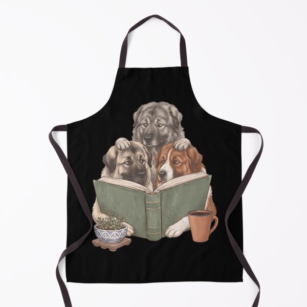 Item preview, Vintage Caucasian Shepherd Dog Reading Book Funny Dog Lover designed and sold by dian-rody-crest.