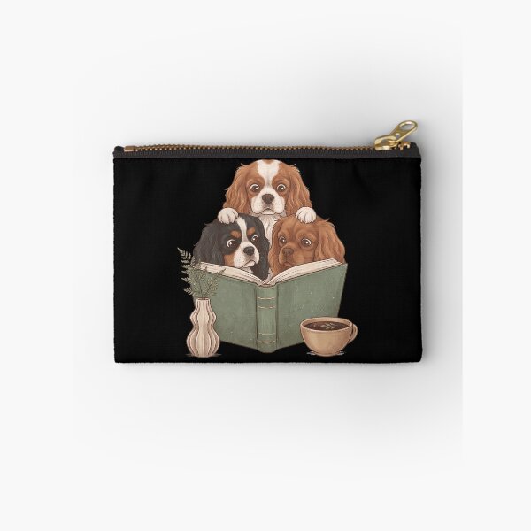 Item preview, Vintage Cavalier King Charles Spaniel Reading Book Funny Dog Lover designed and sold by dian-rody-crest.