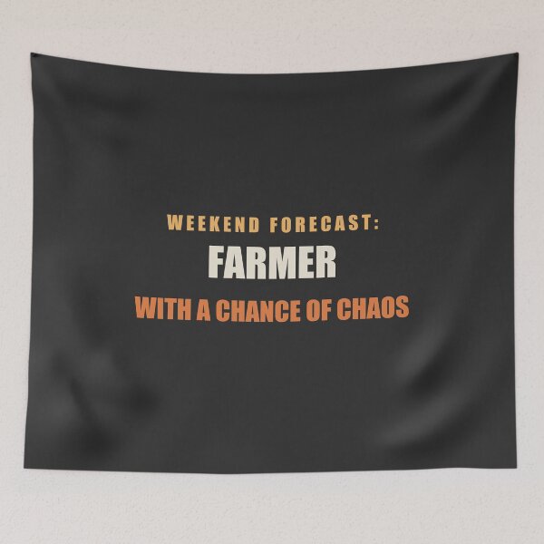Item preview, Weekend Forecast: Farmer With A Chance Of Chaos - Farmer designed and sold by RetroThreadWorks.