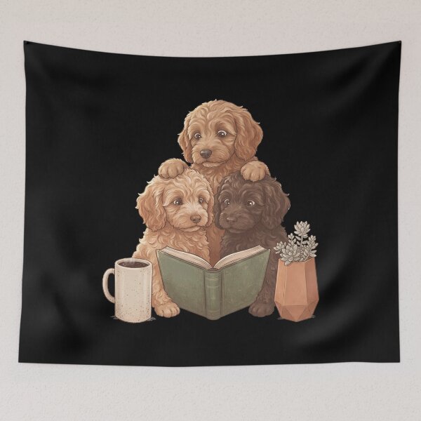 Item preview, Vintage Cockapoo Reading Book Funny Dog Lover designed and sold by dian-rody-crest.