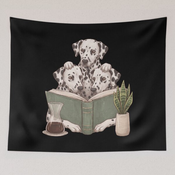 Item preview, Vintage Dalmatian Reading Book Funny Dog Lover designed and sold by dian-rody-crest.