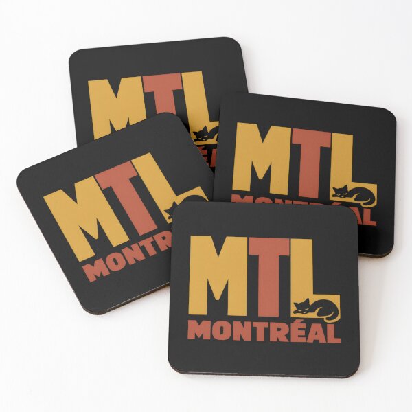 Item preview, Montreal MTL Sleepy Black Cat Lettering designed and sold by Fenay Designs.