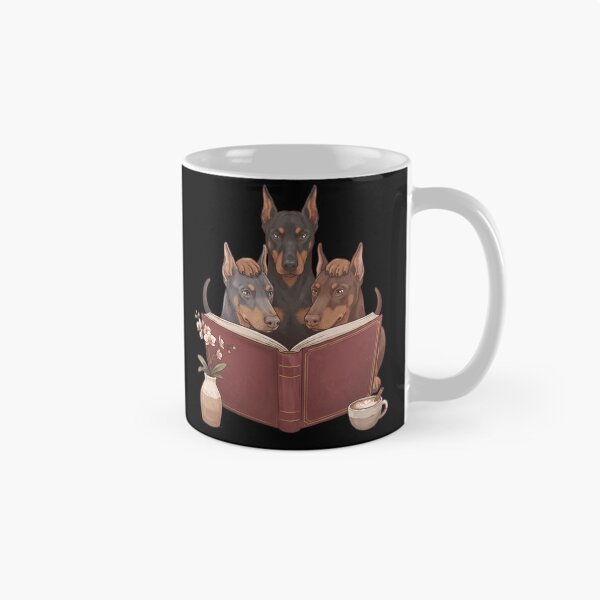 Item preview, Vintage Doberman Pinscher Reading Book Funny Dog Lover designed and sold by dian-rody-crest.