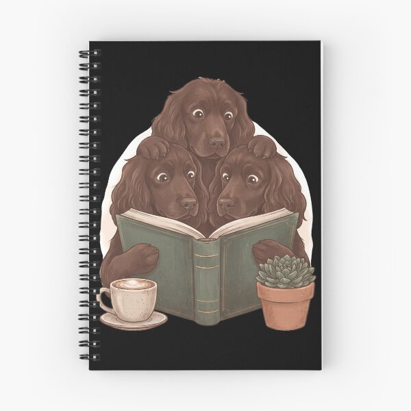 Item preview, Vintage Field Spaniel Reading Book Funny Dog Lover designed and sold by dian-rody-crest.