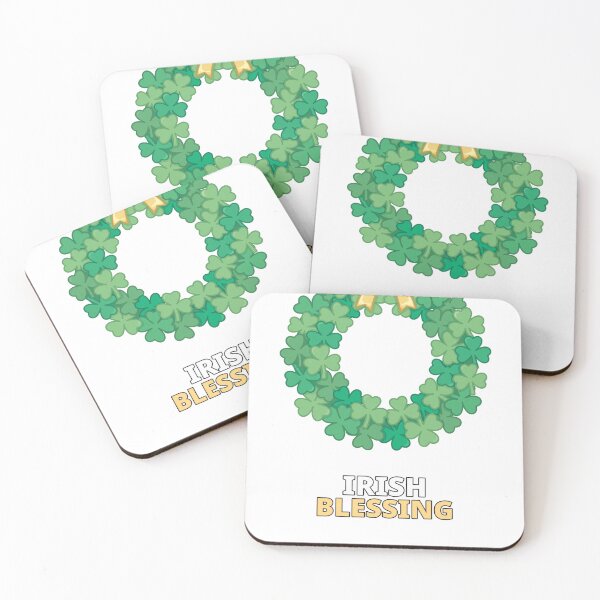 Item preview, Irish Blessing Shamrock Wreath designed and sold by ThreeFlyingAces.