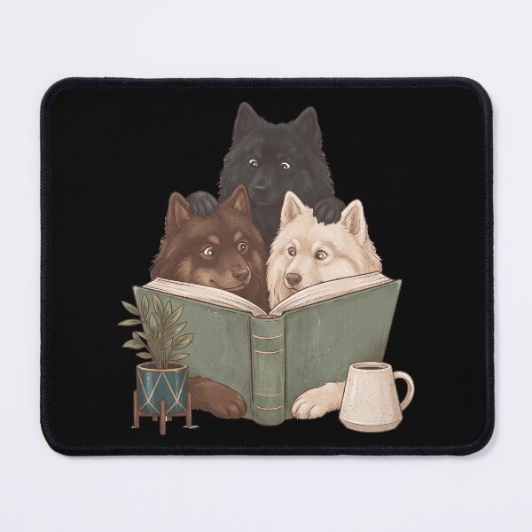 Item preview, Vintage Finnish Lapphund Reading Book Funny Dog Lover designed and sold by dian-rody-crest.