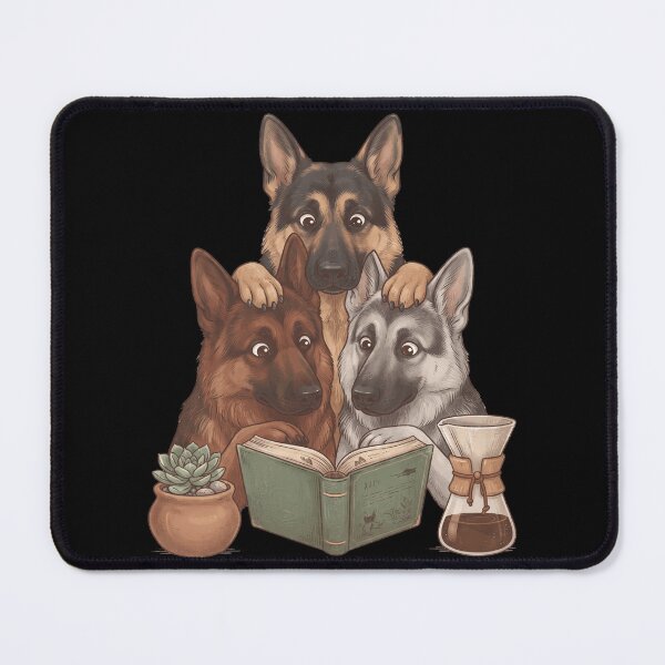 Item preview, Vintage German Shepherd Reading Book Funny Dog Lover designed and sold by dian-rody-crest.