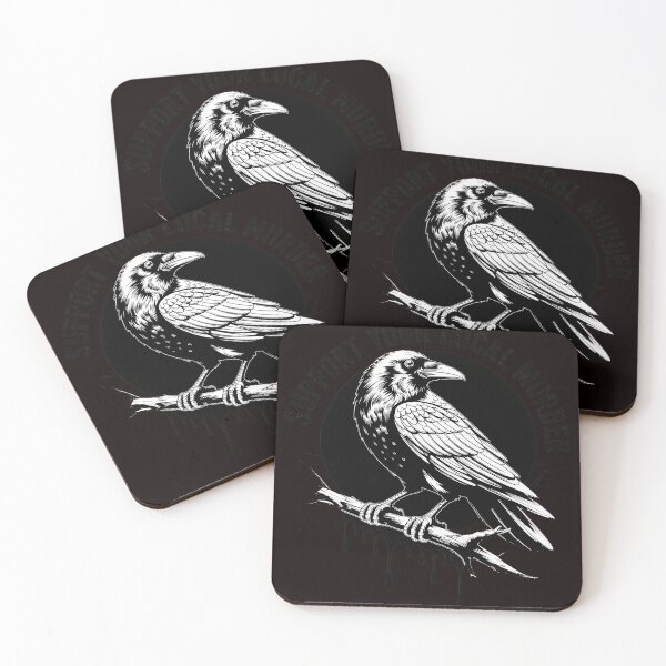 Item preview, Support Your Local Murder Raven Dark Art designed and sold by Millle-Feuye.