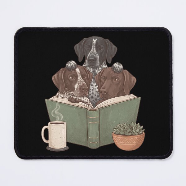 Item preview, Vintage German Shorthaired Pointer Reading Book Funny Dog Lover designed and sold by dian-rody-crest.