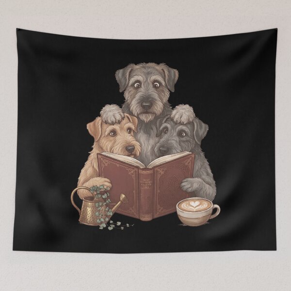 Item preview, Vintage Glen of Imaal Terrier Reading Book Funny Dog Lover designed and sold by dian-rody-crest.