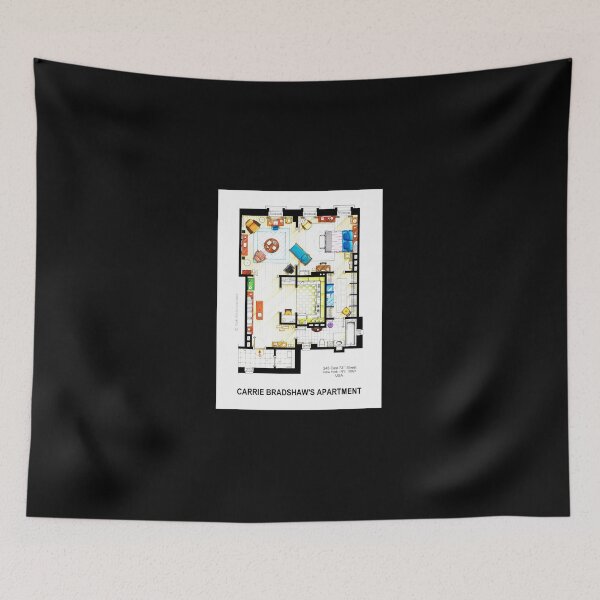 Item preview, Carrie-Bradshaw'S-Apartment-Floorplan-V.2 designed and sold by fearspre.