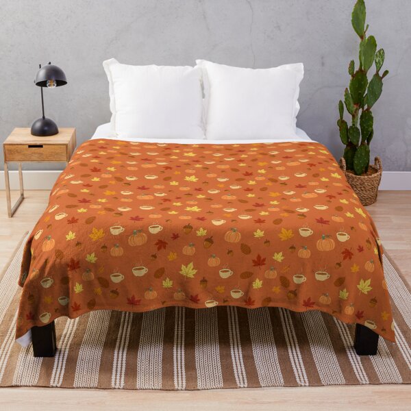 Item preview, Hello Fall Pattern – Pumpkins, Maple Leaves & Acorns designed and sold by Funky Mobile Studio.
