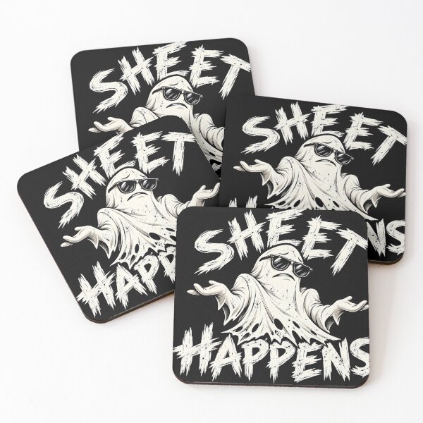 Item preview, Sheet Happens | Sarcastic Ghost with Zero Effs to Give designed and sold by gahteeriffico.