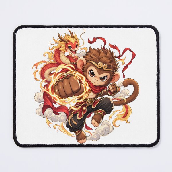 Item preview, Title: Little Monkey, Big Courage – Cute Fire Dragon Warrior designed and sold by 1234saad.