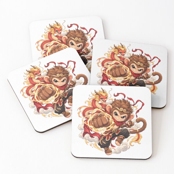 Item preview, Title: Little Monkey, Big Courage – Cute Fire Dragon Warrior designed and sold by 1234saad.