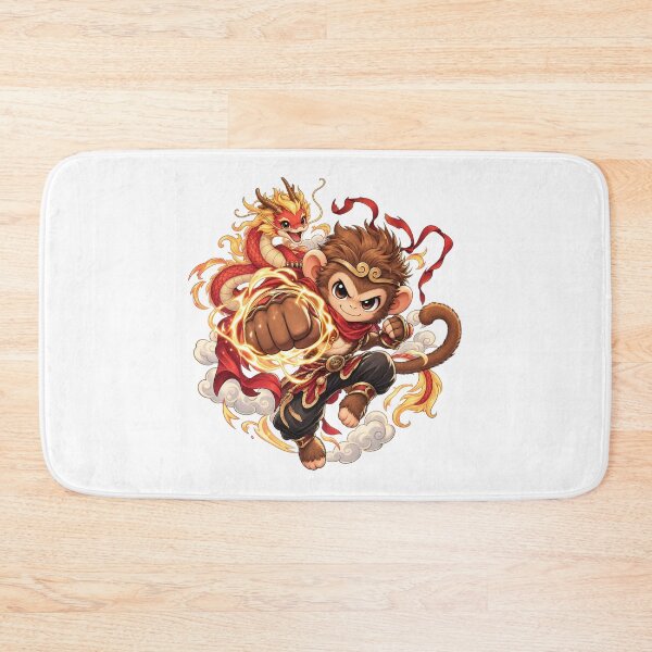Item preview, Title: Little Monkey, Big Courage – Cute Fire Dragon Warrior designed and sold by 1234saad.