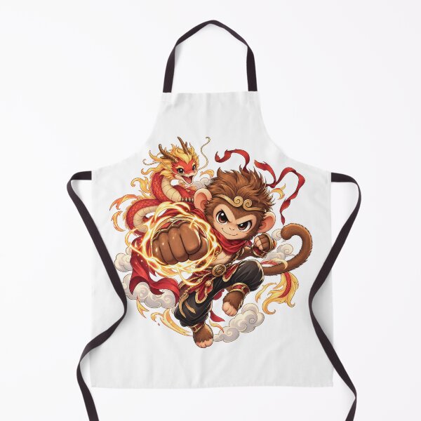 Item preview, Title: Little Monkey, Big Courage – Cute Fire Dragon Warrior designed and sold by 1234saad.