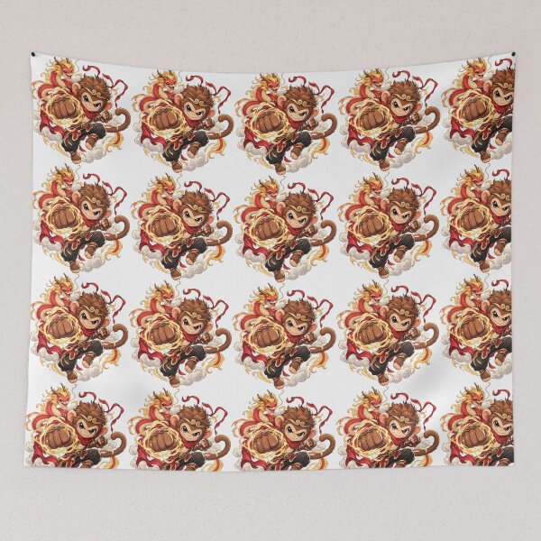Item preview, Title: Little Monkey, Big Courage – Cute Fire Dragon Warrior designed and sold by 1234saad.