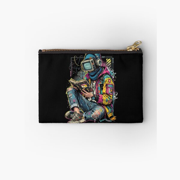 Item preview, Retro Tech Reader: Cyberpunk TV Head & Synthwave Streetwear Graphic designed and sold by HexOne.