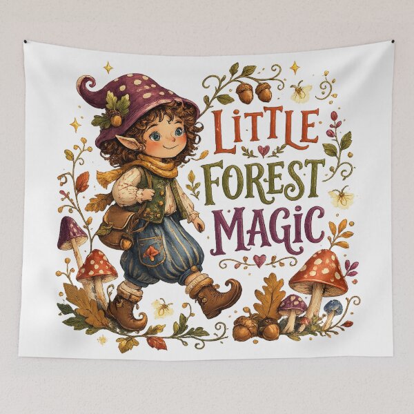 Item preview, Little Forest Magic Cute Woodland Elf Mushroom Cottagecore Fantasy Design designed and sold by inkoutninja.