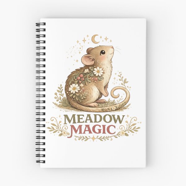 Item preview, Meadow Magic Cute Mouse Floral Cottagecore Woodland Nature Design designed and sold by inkoutninja.
