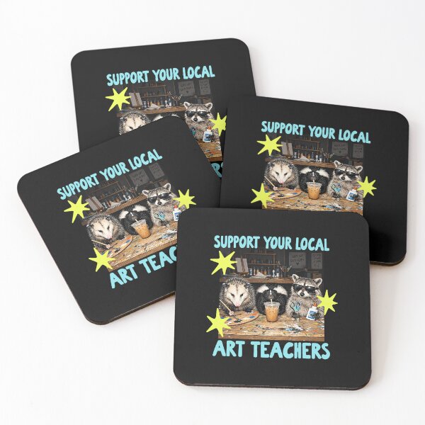 Item preview, Support Your Local Art Teachers Funny Possum Raccoon designed and sold by khdmalakarak.