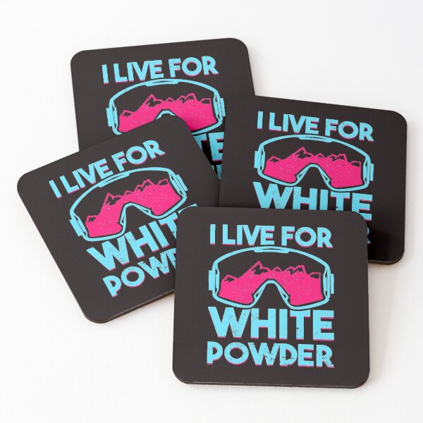 Item preview, Live for White Powder Retro Ski Goggles Snowboarder designed and sold by ImeldaSparks.