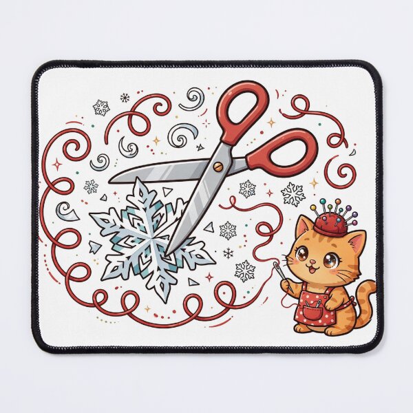 Item preview, Hand-Cut Holiday Magic – Sewing Scissors Paper Snowflake Christmas Art designed and sold by TMS-Studio.