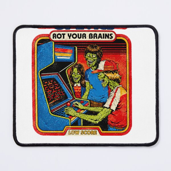 Item preview, Video Games Rot Your Brains Retro Arcade Zombie Gamer Graphic designed and sold by GardnerOConner.