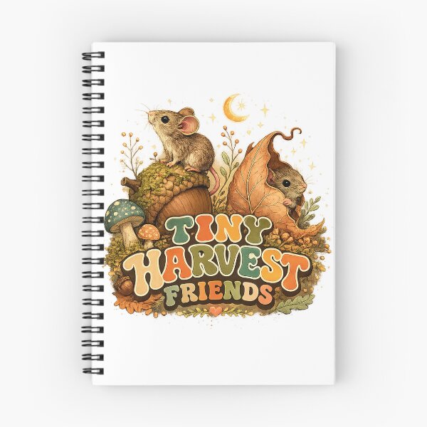 Item preview, Tiny Harvest Friends Cute Mice Acorn Mushroom Autumn Cottagecore Design designed and sold by inkoutninja.