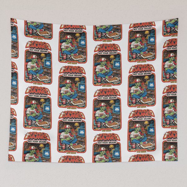 Item preview, Video Games Rot Your Brains Retro Zombie Gamer Graphic designed and sold by GardnerOConner.