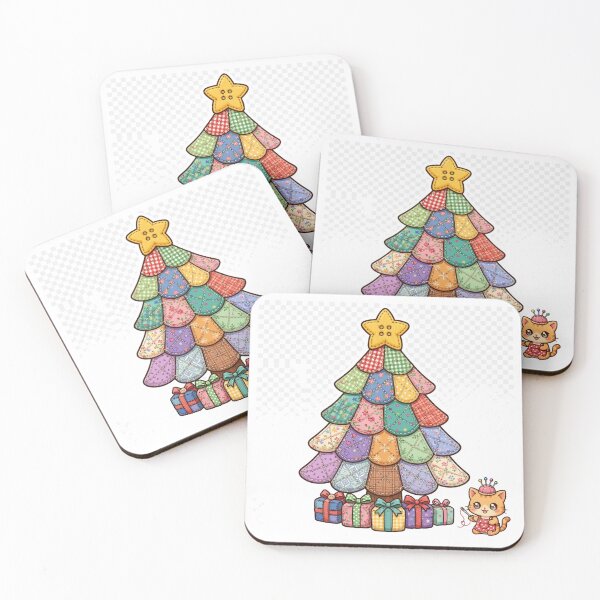 Item preview, Pieced With Love – Patchwork Quilt Christmas Tree Art designed and sold by TMS-Studio.