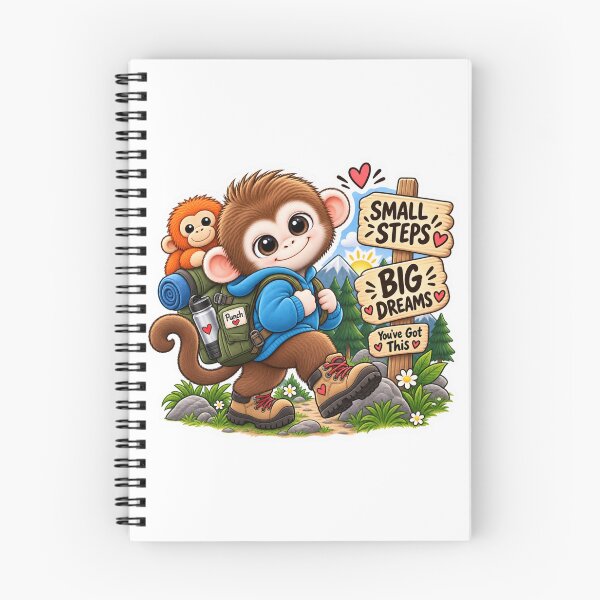 Item preview, Small Steps, Big Dreams – Cute Baby Monkey Adventure designed and sold by 1234saad.